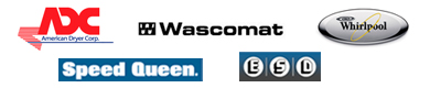 laundry room manufacturers, ADC. Wascomat, Speed Queen, Whirlpool, Maytag, ESD